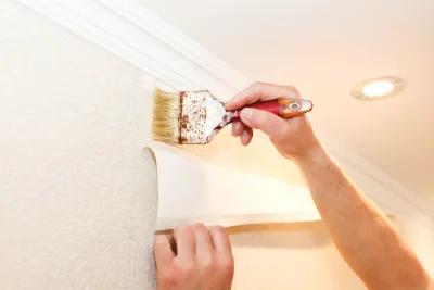 Pose de papier peint à Banca — revêtements muraux et toiles de verre